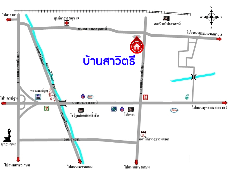บ้านมือสองตกแต่งใหม่ โครงการ บ้านสาวิตรี พุทธมณฑลสาย3 เนื้อที่ 57.3 ตร.ว. ฟังก์ชัน 3 ห้องนอน 2 ห้องน้ำ จอดรถได้ 1 คัน บนทำเลใกล้ทางคู่ขนานลอยฟ้าบรมราชชนนี ม.มหิดล เซ็นทรัลศาลายา และรายล้อมด้วยสิ่งอำนวยความสะดวกครบ